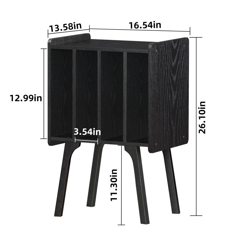 Record Player Stand, Black