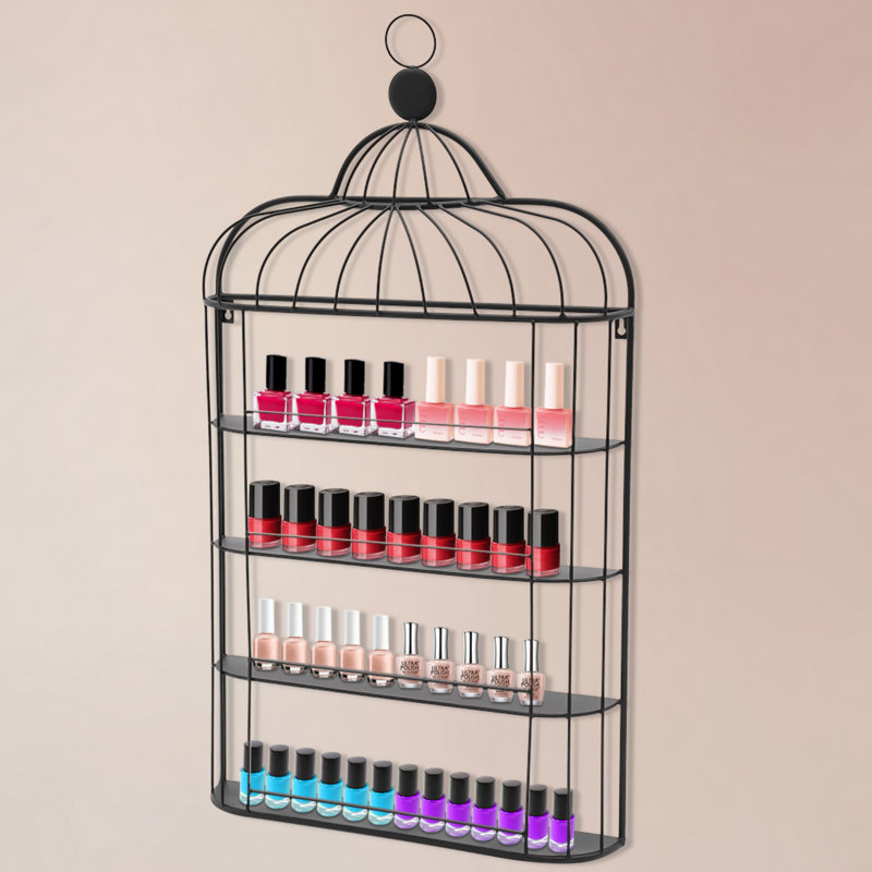 Support de rangement à 4 niveaux pour vernis à ongles, Noir
