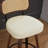 (Set Of 3)26" W Swivel Sturdy Wood Frame With Thick Upholstered And Pu Leather Bar Stools, With Rattan Lowback And Footstool Barstools-114239799