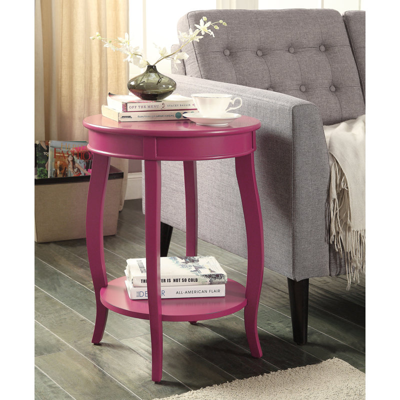 Aberta Purple Color  Accent Table  With 1 Layer Of Storage, Purple