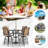 Square Glass Outdoor Bar Table