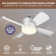 Bell + Howell Socket Fan Ceiling Fan with 1000 Lumens Warm Light