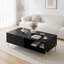 Table basse Mid-Century moderne avec tiroirs doubles-1924070326