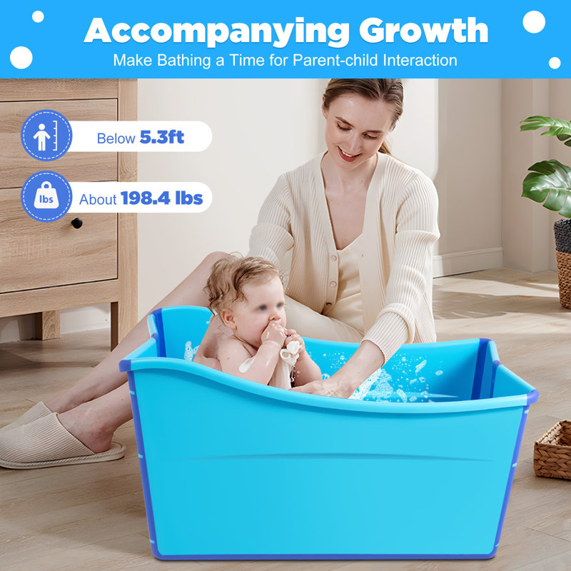 Heshum Portable Foldable Bathtub for Adults & Kids