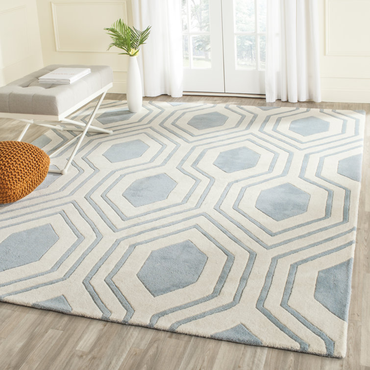 Deedie Hand Tufted Wool Geometric Rug