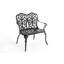 Banc de jardin pour patio avec rose floral, banc de chambre