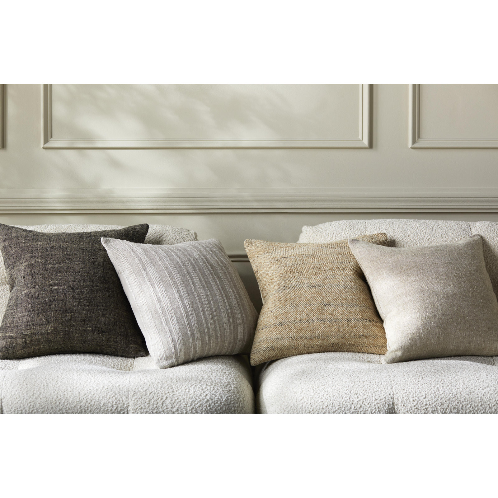 Mansi Ronnie Linen Blend Throw Square Pillow, Pillow Cover Only - No Insert, 18" x 18"