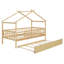 Lit de maison en bois avec gigogne peu encombrant Imaginative