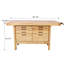 Établi en bois d'hévéa massif 62 1/2 po avec 8 tiroirs et étau intégré pour le travail du bois en atelier