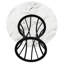 Round Metal Base Dining Table-790508443