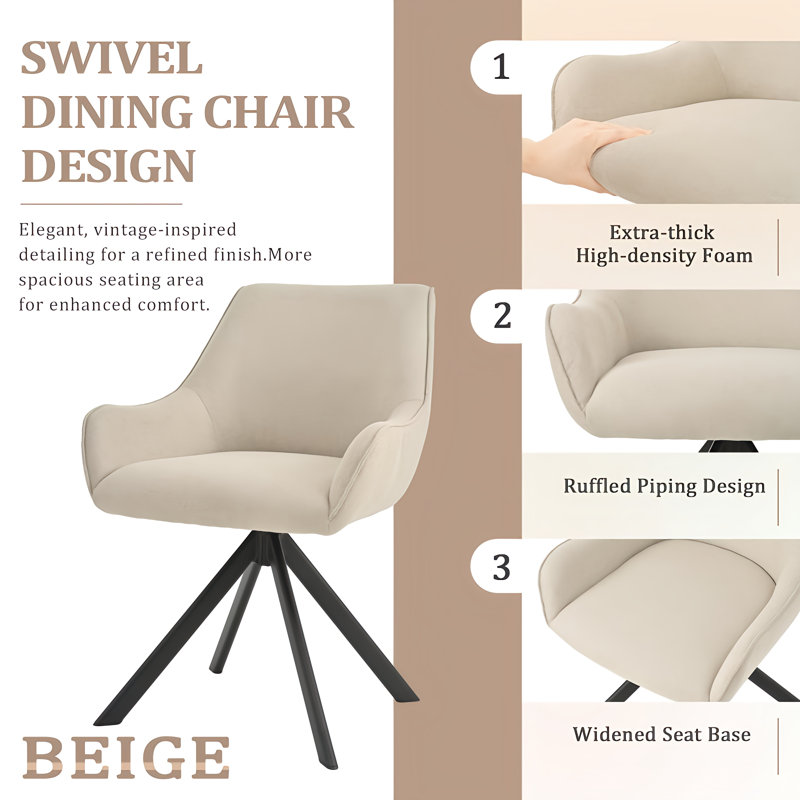 Gefjun 46cm H Upholstered Metal Armchair, Beige Linen