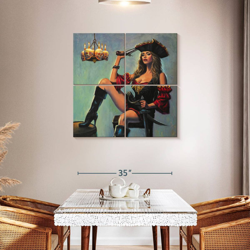 The Scarlet Wench, 38" H x 38" W