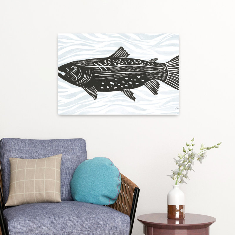 Poissons et crochets, H 16 po x l 24 po