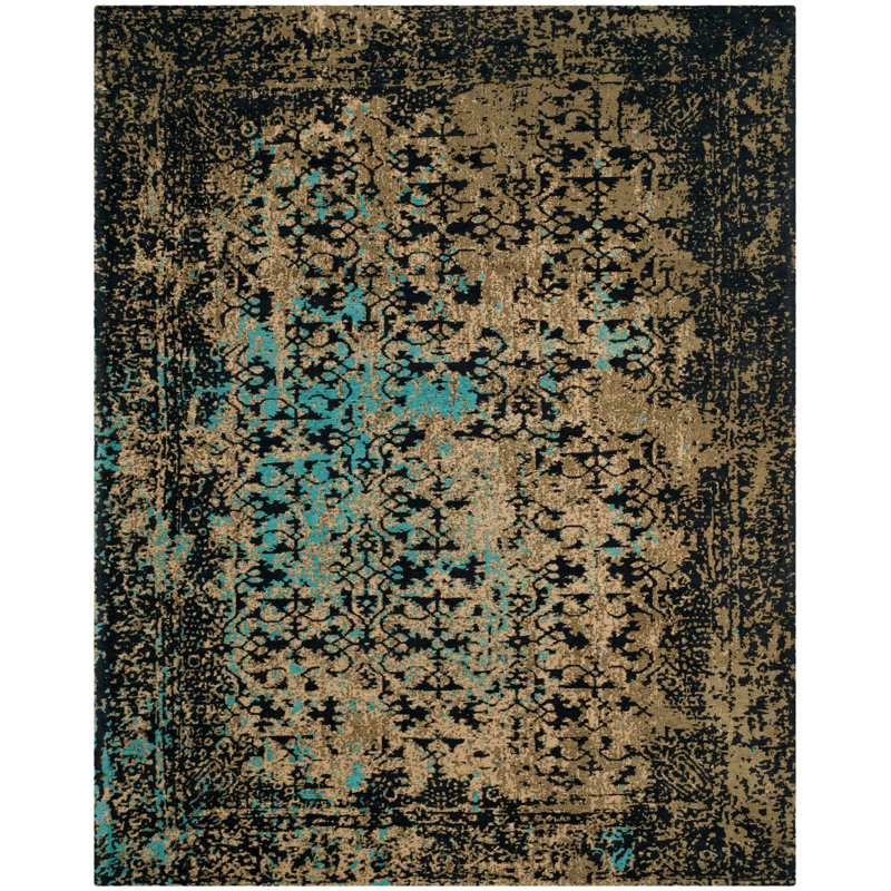 Alona Vintage Performance Abstract Rug, Rectangle 6' x 9'