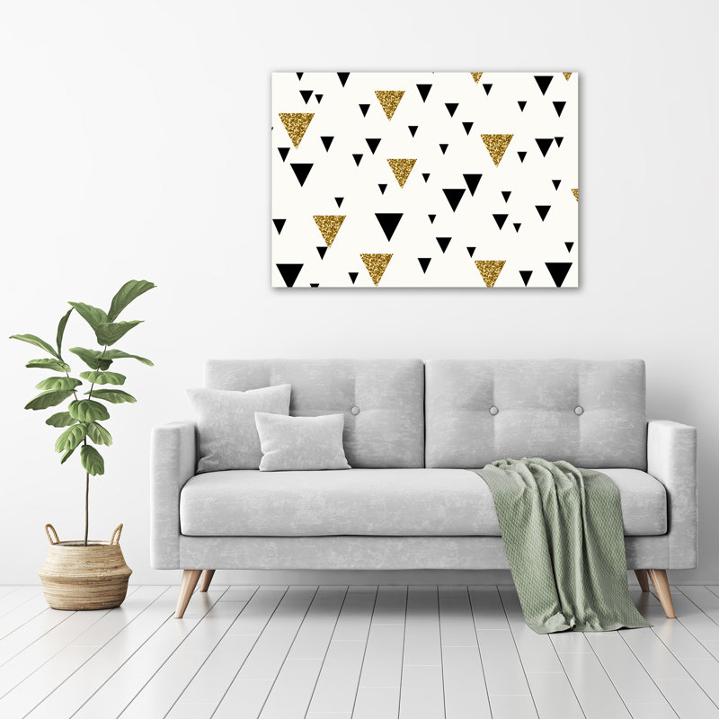 Triangles Background - Wrapped Canvas Print