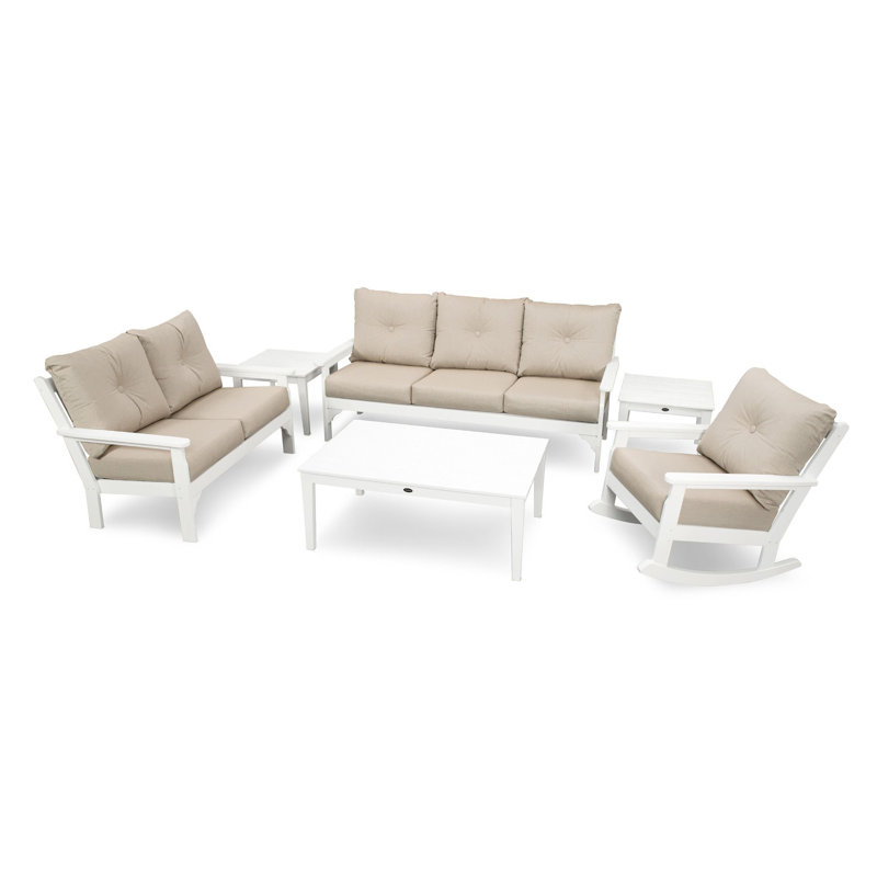 Vineyard 6-Piece Deep Seating Set, Cast Ash, Green