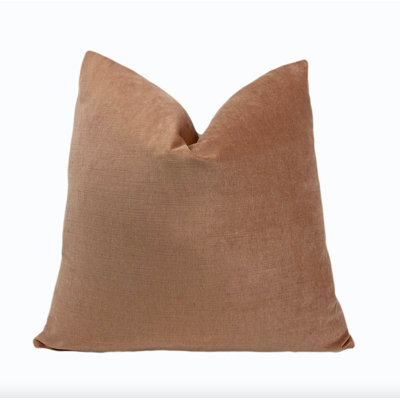 Housse de coussin en velours uni