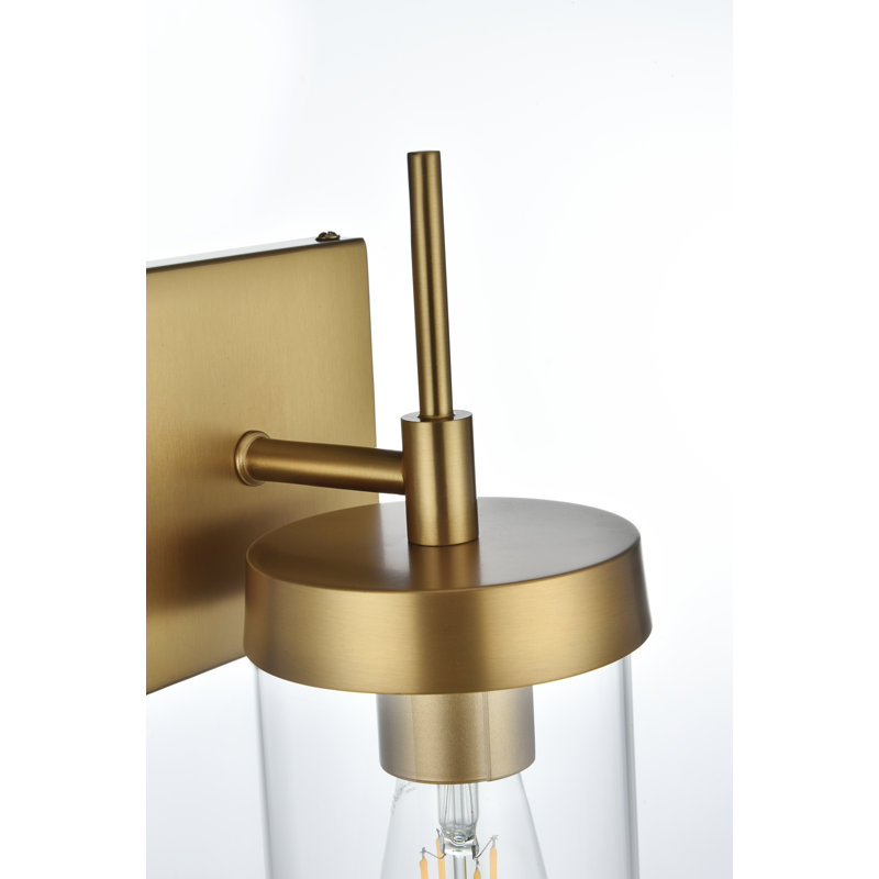Éclairage pour meuble-lavabo à intensité variable Annisha, Doré, H 11 po x l 5 po x P 5 po, Une lumière