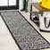 Deronte Vintage Filigree Textured Weave Light Gray/Black Indoor/Outdoor Rug