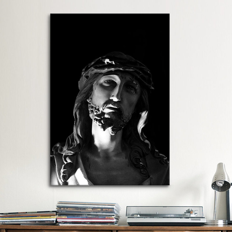 «Christian Jesus Christ Sculpture», reproduction de photo sur toile tendue, H 18 po x l 12 po x P 1,5 po, Toile tendue