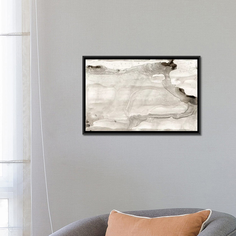 « arroyo », impression sur toile, H 18 po x l 26 po x P 1,5 po, Toile avec cadre noir, Pas de tapis