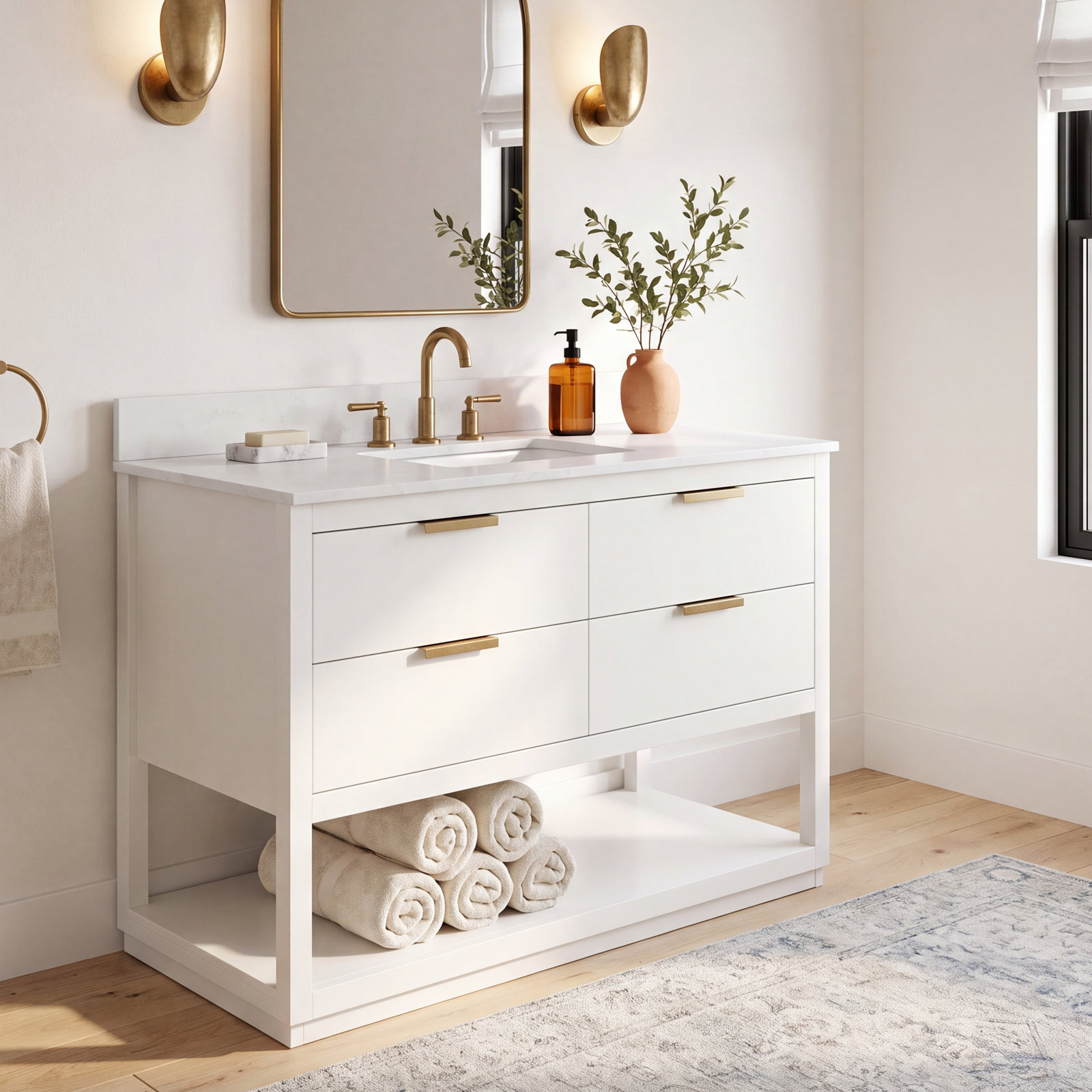 Felicity 48'' Single Bathroom Vanity, White