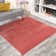 Asalia Solid Low-Pile Red Rug