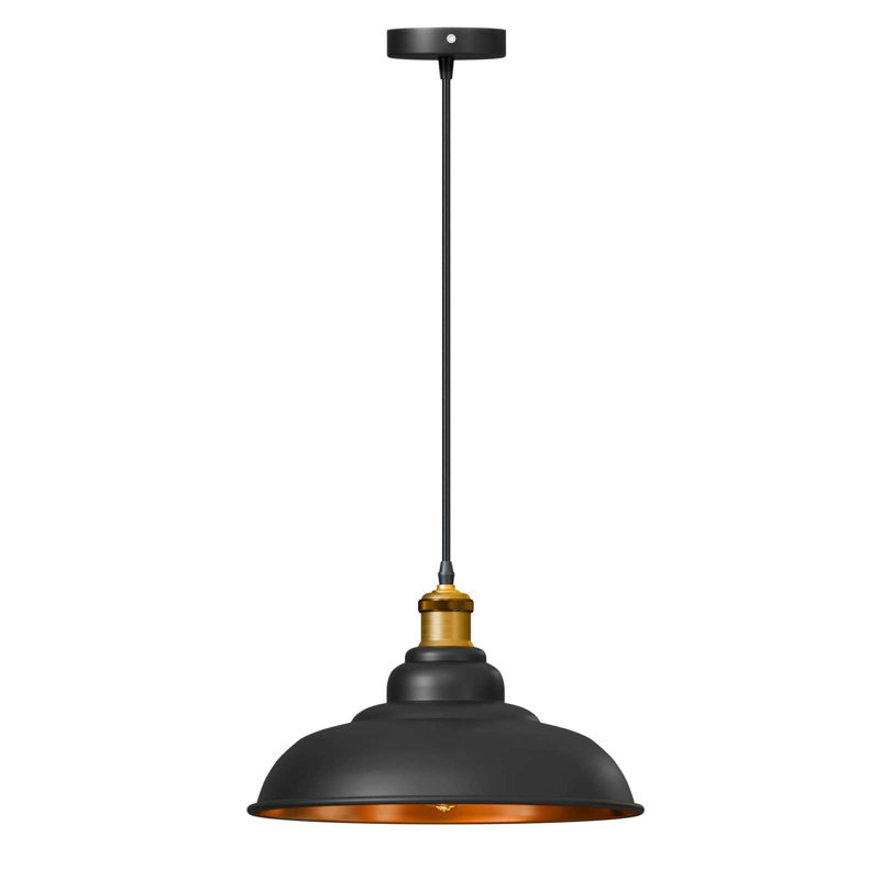 Aniye 1 - Light Black Inner Gold Pendant, No