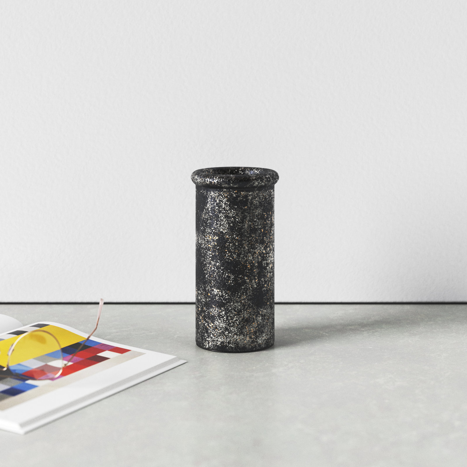 Varick Ceramic Table Vase, 7.8" H x 4" W x 4" D