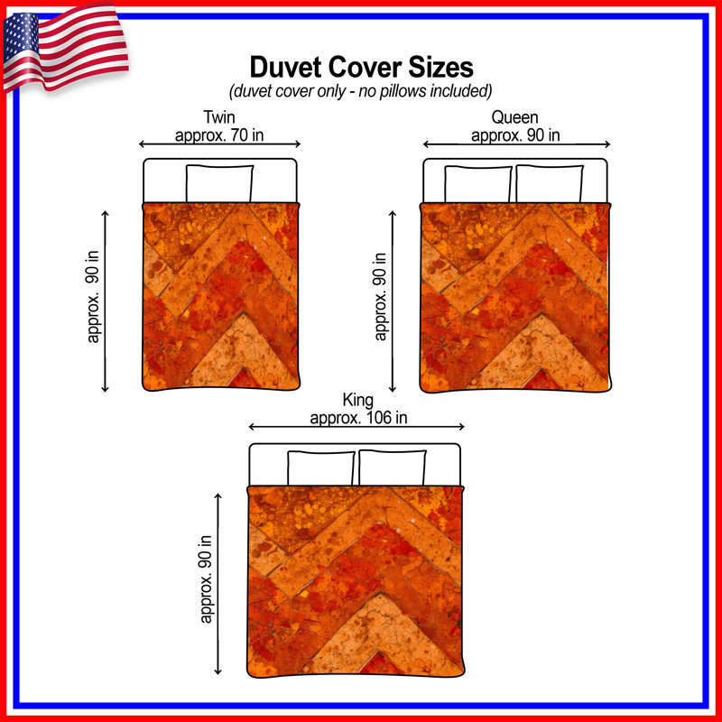 Rustic Chevron Texture Duvet Covers, Twin