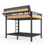 Lit superposé double au-dessus de double avec tablettes de rangement, ports USB et lumières DEL Pegwise-130024869-130024871