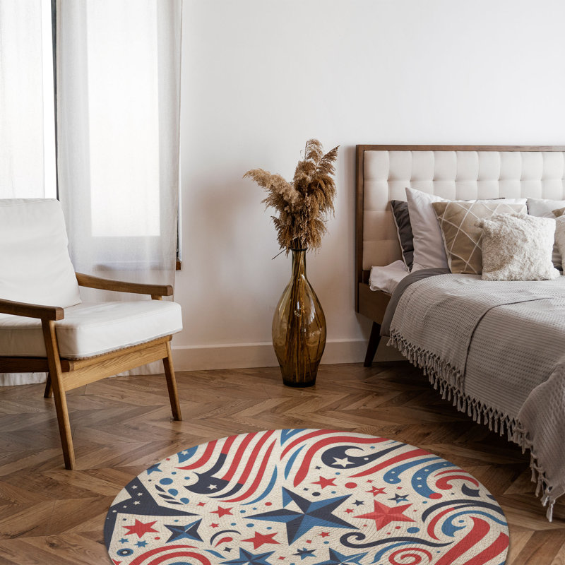 Tapis tressé étoilé, Rond 5 pi