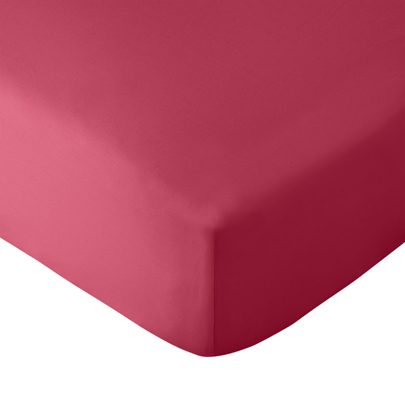 So Soft Non-Iron 30cm Depth Fitted Sheet, Double, Hot Pink