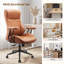 Fauteuil de bureau Joulon moderne, capitonné en cuir PU, avec pieds en métal-1063523139