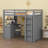 Jarrison Kids Twin Loft Bed with Drawers-1259550099