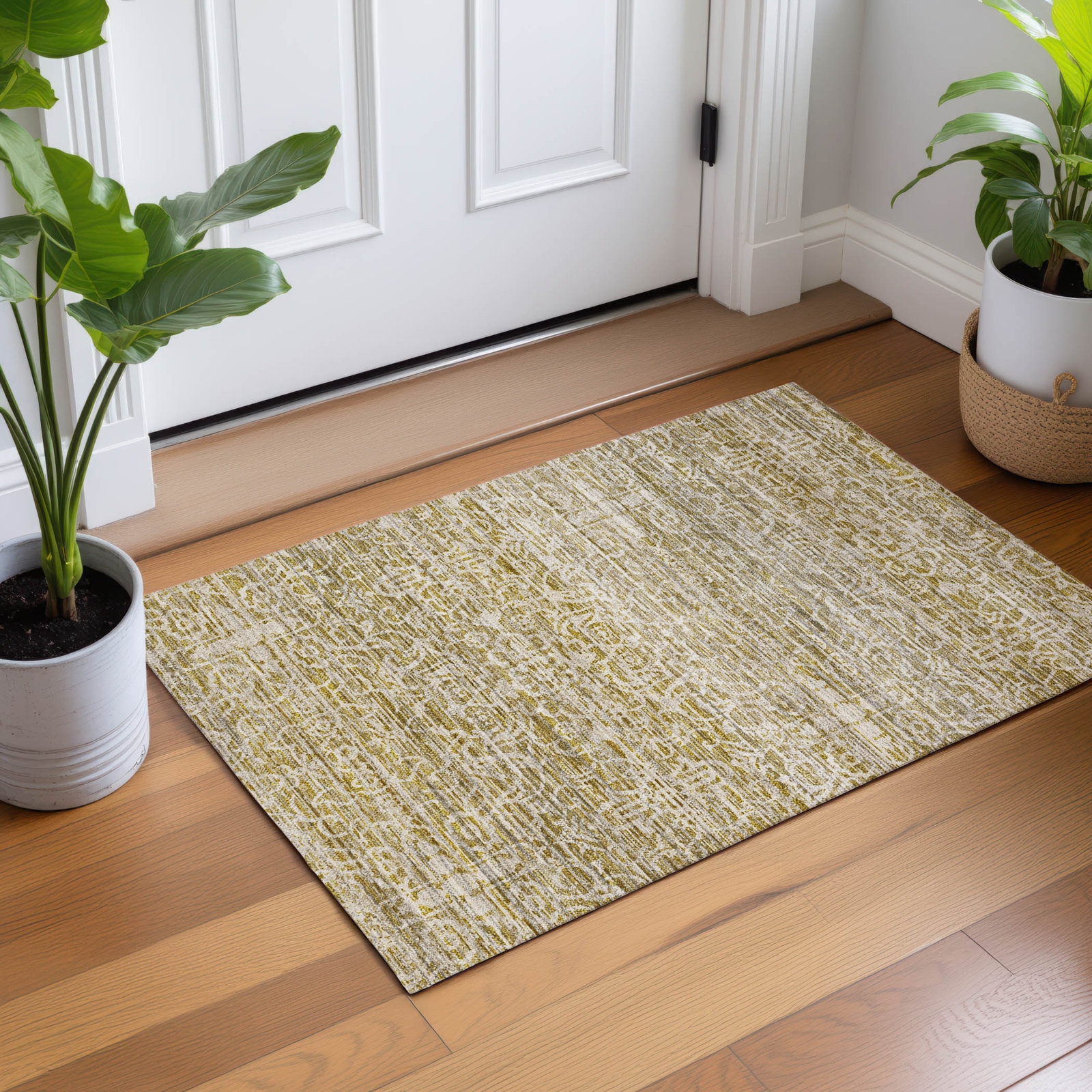 Premium Machine Washable Tirico Casual Rug, Linen, 2'6" x 3'10"