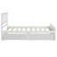 Lit plateforme Arachaun avec structure en bois et 2 tiroirs-125285720