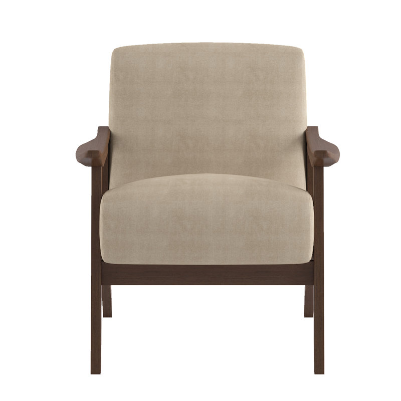 Fauteuil Trevia, Velours brun clair