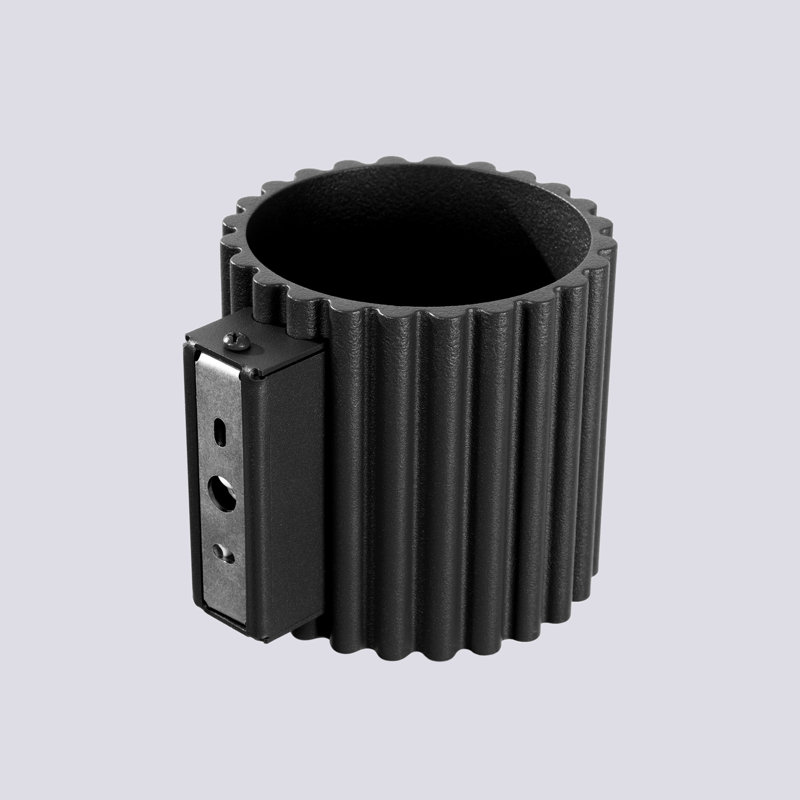 Aura Aluminium Flush Mounted Sconce, 10x12x10 cm, Black, 1 Light