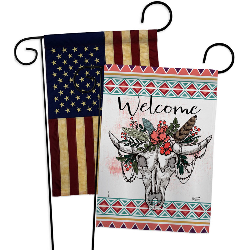 Drapeau de jardin à 2 faces en polyester / mélange de polyester 19 po x 13 po