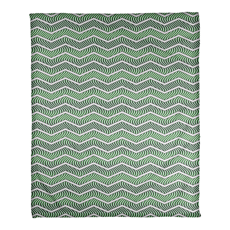 Couverture polaire à chevrons ondulés, l 50 po x L 60 po, Vert