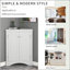 Armoire de rangement triangulaire avec tablettes réglables, pour l'organisation de la salle de bain et de la cuisine-2042534915