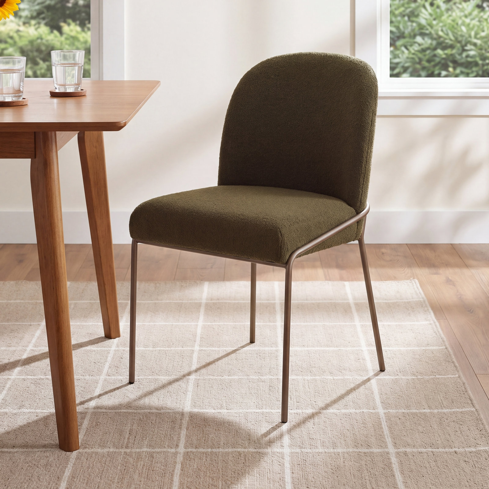 Laina Dining Chair, Olive Green
