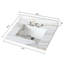 Dessus de meuble-lavabo 31 po - Lavabo blanc et dosseret rectangulaire haut 4 po
