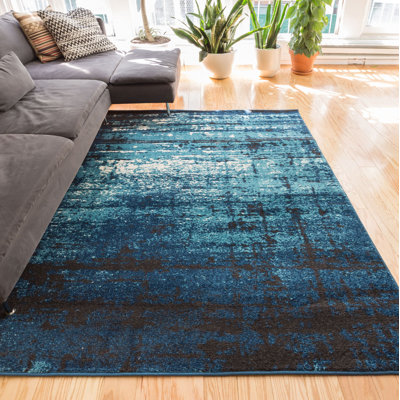 Sydney Vintage Abstract Synthetic Area Rug