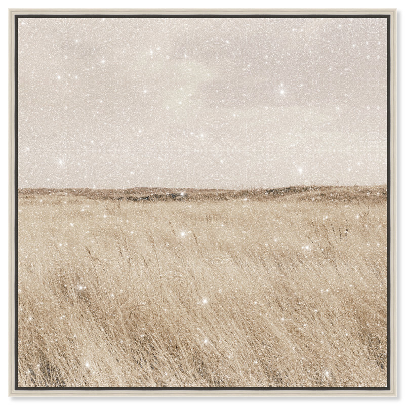 Golden Nature Print by Oliver Gal, 17" H x 17" W, Silver Floater Frame