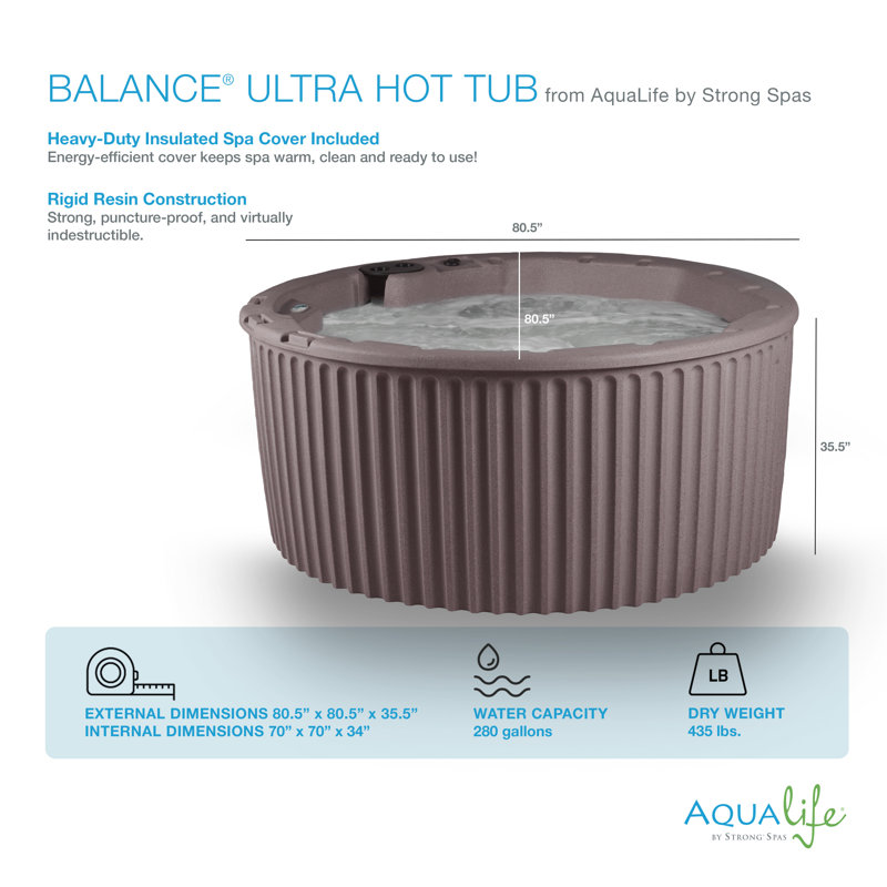 Spa 40 jets pour 6 personnes avec chauffeur en acier inoxydable véritable, éclairage ozone et multi DEL Balance Ultra, Meule