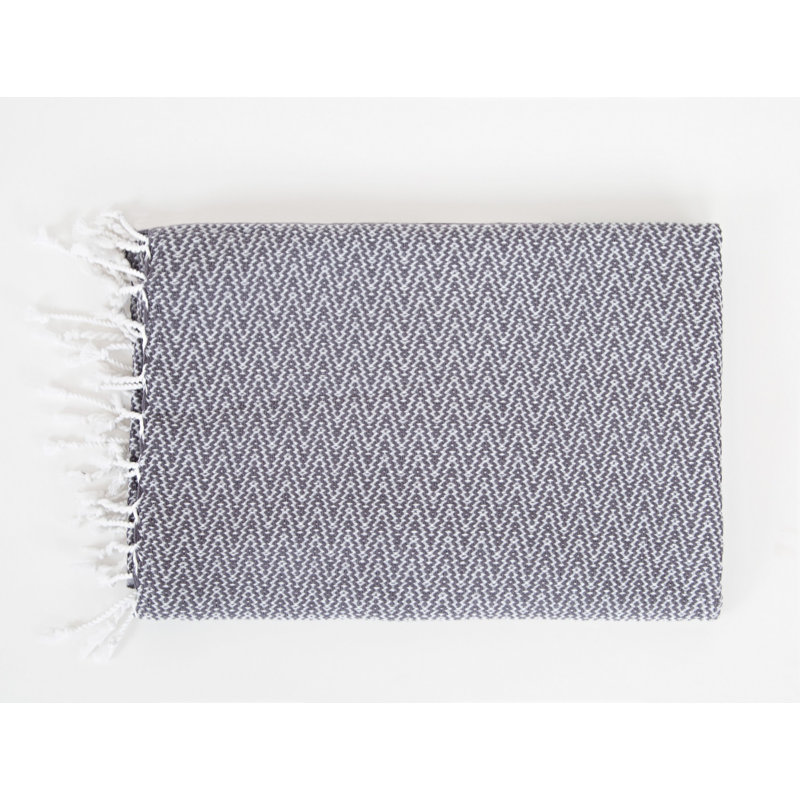 Serviette de plage 100% coton Chen, gris