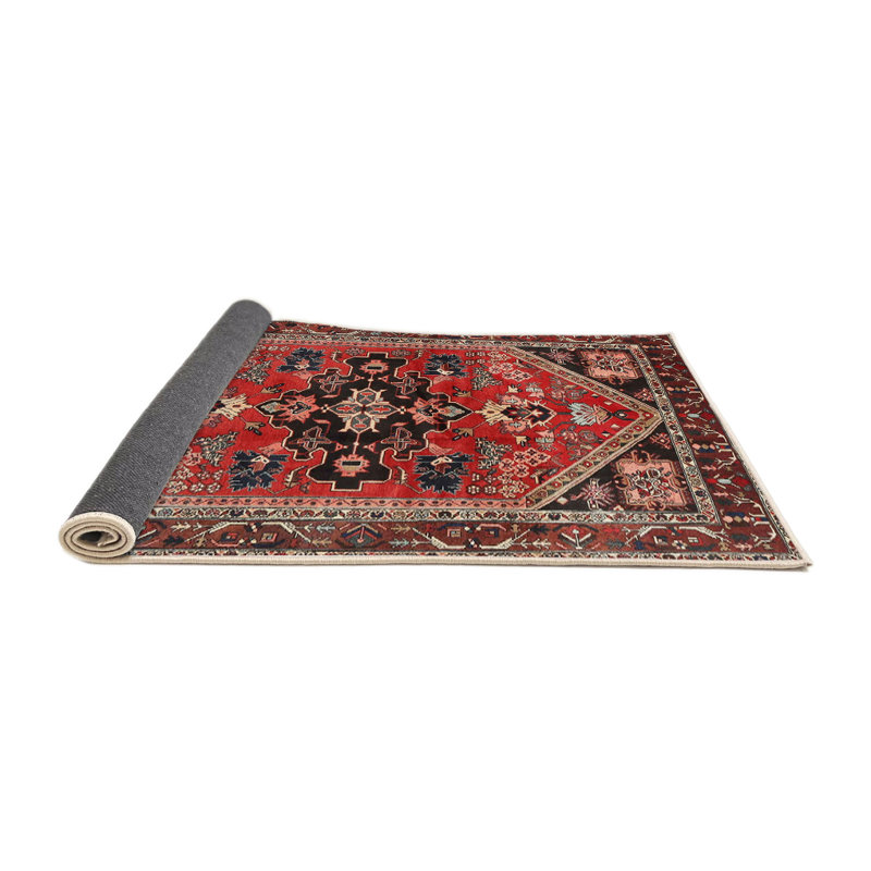 Tapis traditionnel rouge / noir Dellrey, Rond 4 pi
