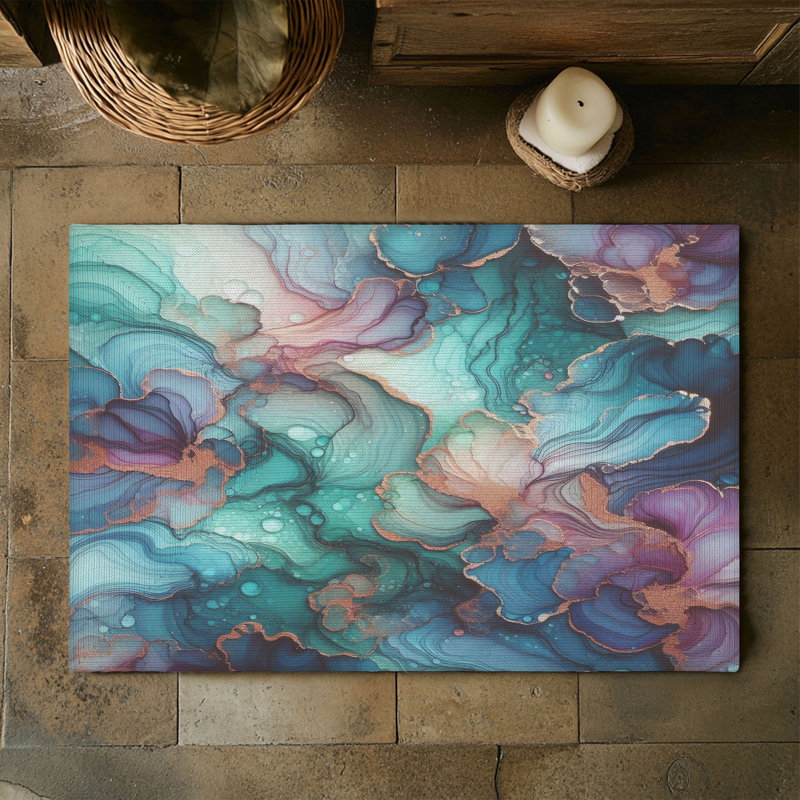 Tapis tressé chatoyant irisé, Rectangulaire 3 pi x 5 pi